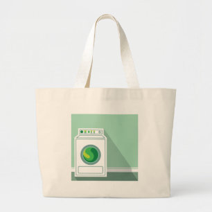 Washing Machine Laundry Room Large Tote Bag