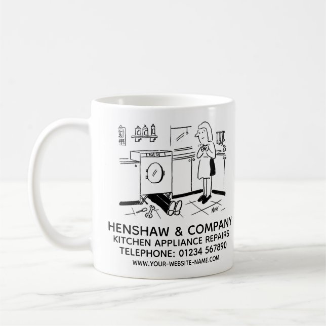 Washing Machine Repairs Promotional Coffee Mug (Left)