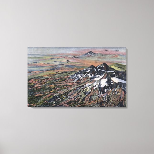 Washington - Aerial of the Cascade Range Canvas Print (Front)
