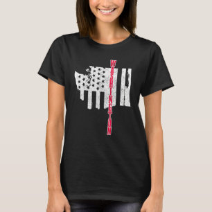 Washington American Flag Map Pride Patriotic 4th O T-Shirt