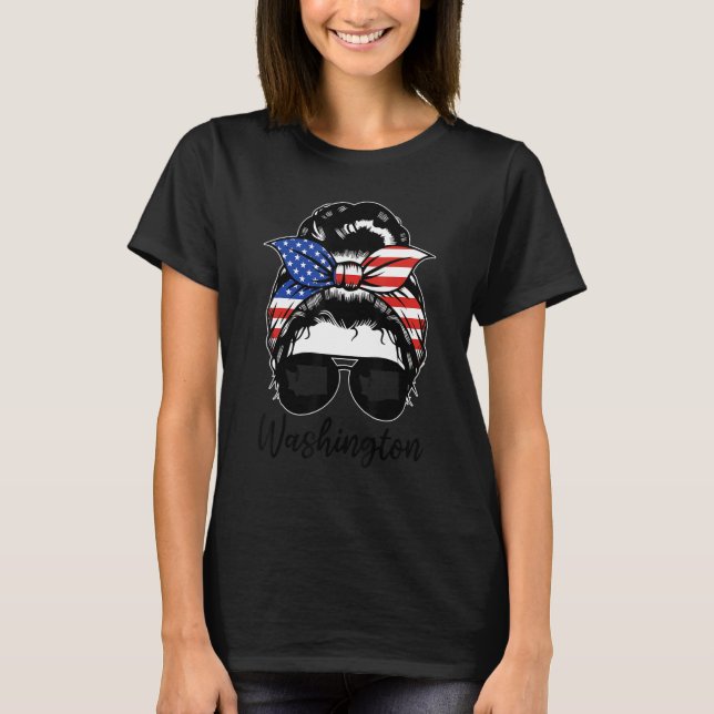Washington American State Usa 4 T-Shirt (Front)