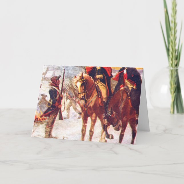 Washington And Lafayette At Valley Forge Card (Front)