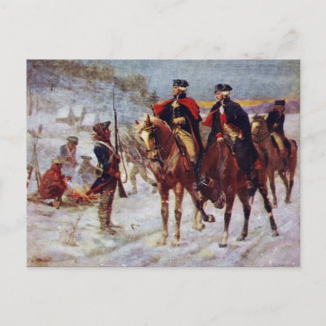 Washington and Lafayette at Valley Forge ~ Postcard (Front)