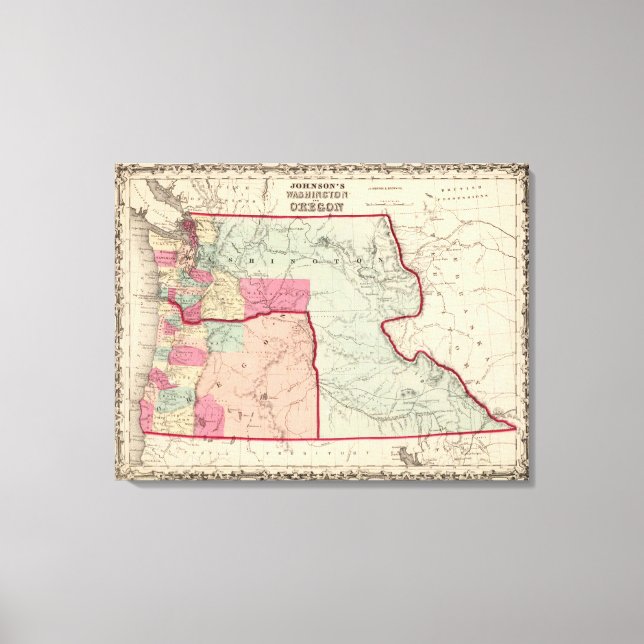 Washington and Oregon Canvas Print (Front)