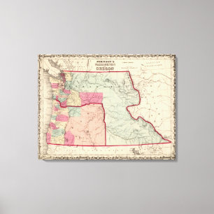 Washington and Oregon Canvas Print