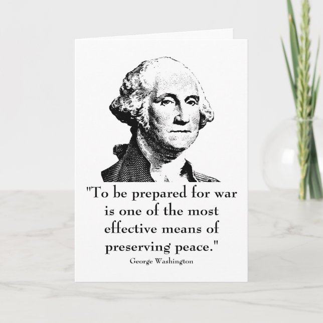 Washington and quote card (Front)