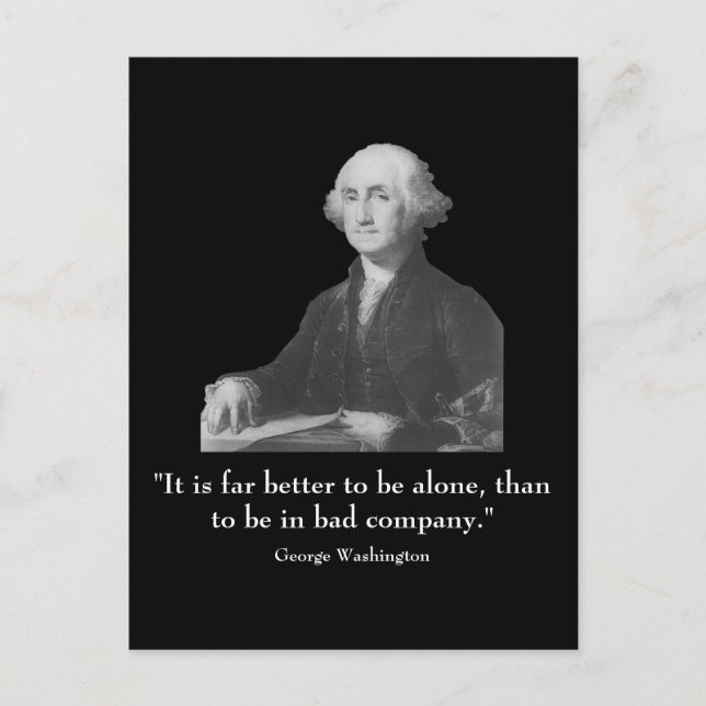 Washington and quote postcard (Front)
