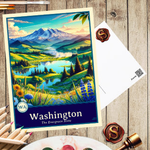 Washington   Anime Style Cel Shaded Postcard
