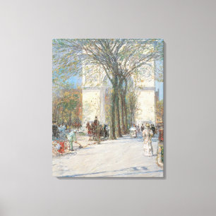 Washington Arch, Spring by Frederick Childe Hassam Canvas Print
