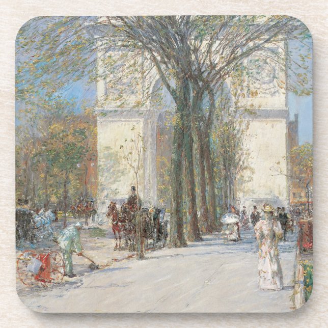 Washington Arch, Spring by Frederick Childe Hassam Coaster (Front)