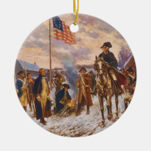 Washington at Valley Forge by Edward P. Moran Ceramic Tree Decoration