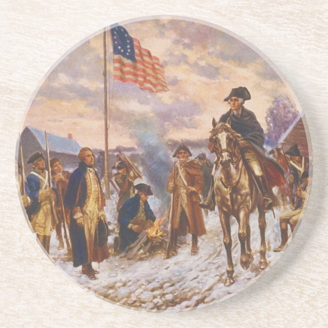 Washington at Valley Forge by Edward P. Moran Coaster (Front)