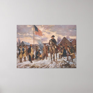 Washington at Valley Forge by Edward Percy Moran Canvas Print