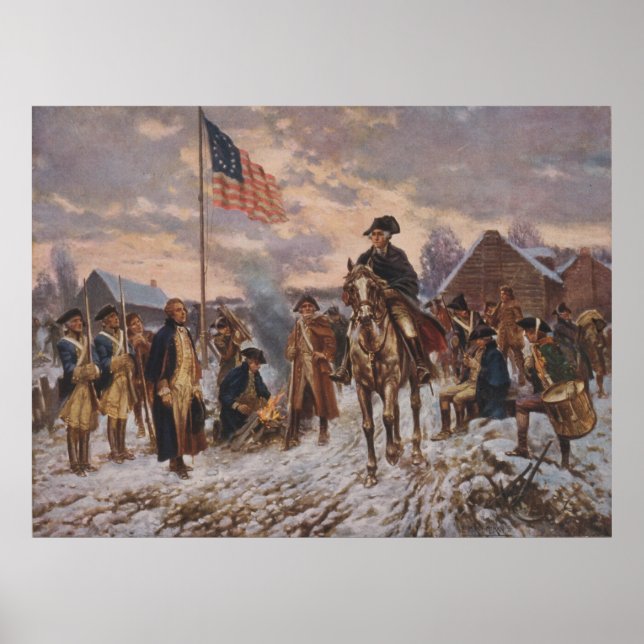 Washington at Valley Forge by Edward Percy Moran Poster (Front)
