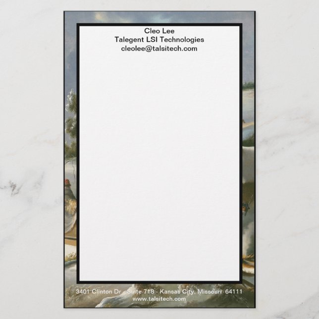Washington At Valley Forge Stationery (Front)