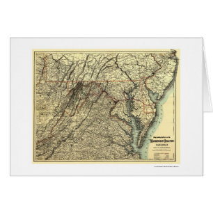 Washington & Atlantic Railroad Map 1883