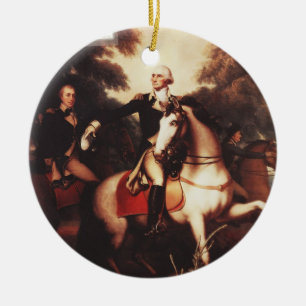 Washington Before Yorktown by Rembrandt Peale Ceramic Tree Decoration