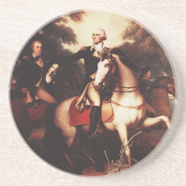 Washington Before Yorktown by Rembrandt Peale Coaster (Front)