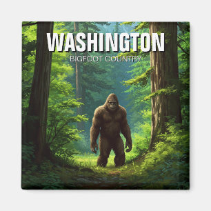 Washington Bigfoot country Magnet