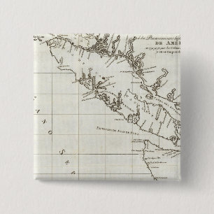Washington, British Columbia, Vancouver map 15 Cm Square Badge