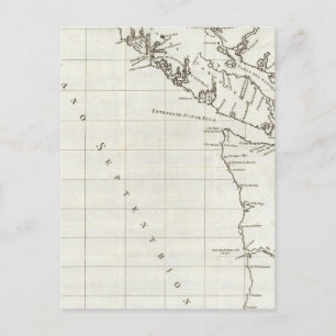Washington, British Columbia, Vancouver map Postcard