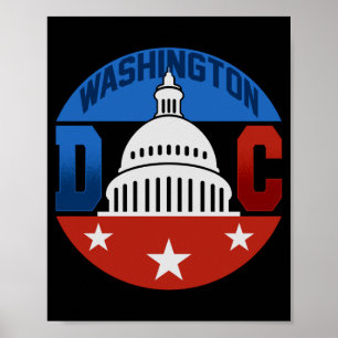 Washington capitol hill american flag usa pride poster