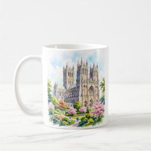Washington Cathedral Religious Watercolor Custom Coffee Mug