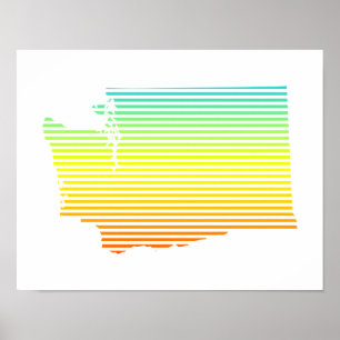 washington chill fade poster