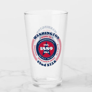 Washington Circular Typography Design Glass