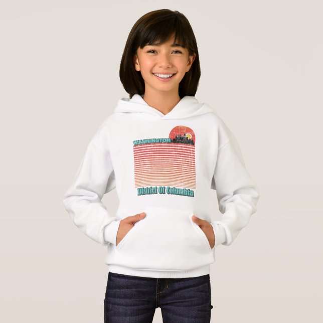 Washington City Skyline Vintage Retro Style Gift (Front Full)