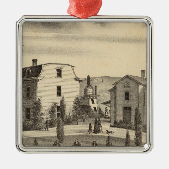 Washington College, Calif Metal Tree Decoration (Front)