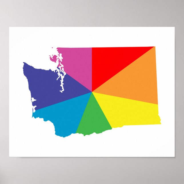 washington colour burst poster (Front)