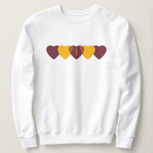 Washington Commanders Heart Football Sweatshirt