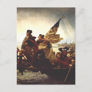Washington Crossing the Delaware by Emanuel Leutze Announcement Postcard