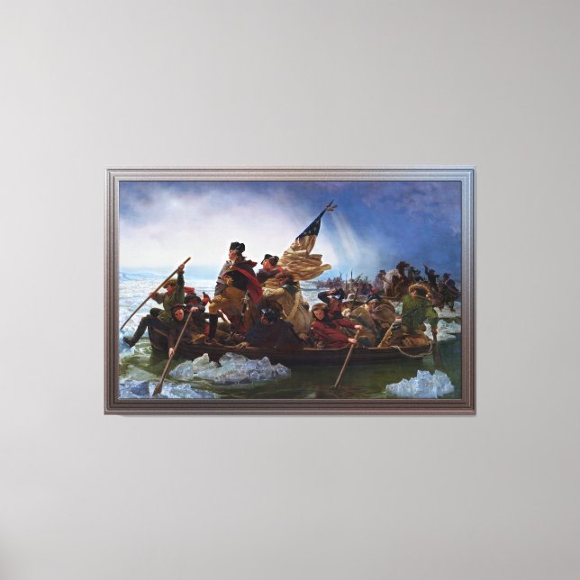 Washington Crossing the Delaware by Emanuel Leutze Canvas Print (Front)