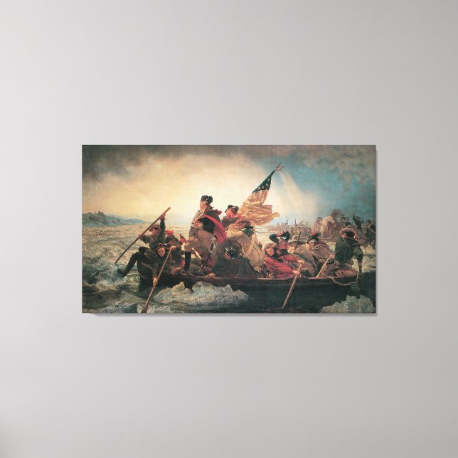 Washington Crossing the Delaware by Emanuel Leutze Canvas Print (Front)