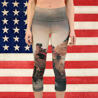 Washington Crossing the Delaware by Emanuel Leutze Capri Leggings