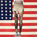 Washington Crossing the Delaware by Emanuel Leutze Leggings<br><div class="desc">Vintage illustration travel and transportation design featuring a fine art Victorian Era painting titled Washington Crossing the Delaware, 1851. By artist Emanuel Leutze. It commemorates General George Washington's crossing of the icy Delaware River during the American Revolutionary War with military soldiers carrying the American Flag on the night of December...</div>