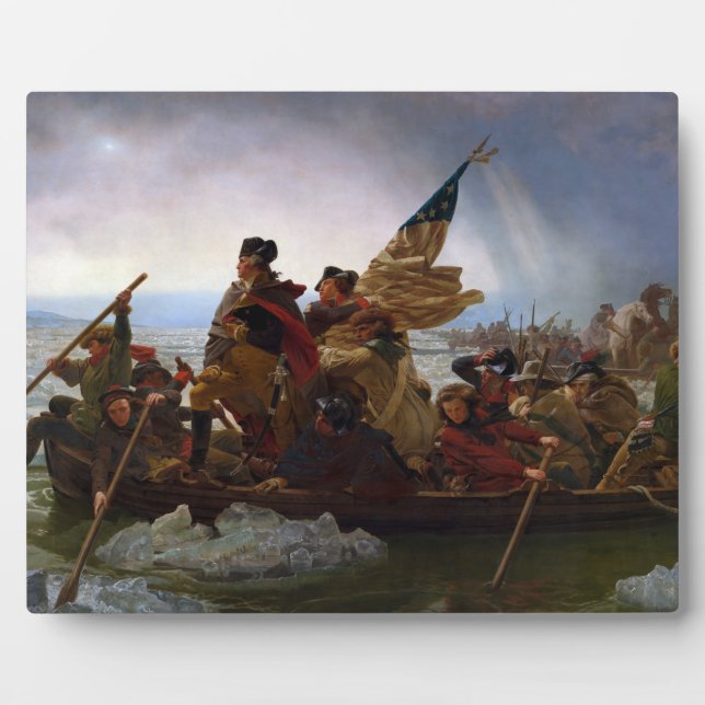Washington Crossing the Delaware by Emanuel Leutze Plaque (Front)