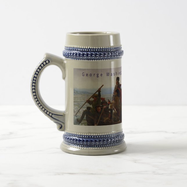 Washington Crossing The Delaware December 25 1776  Beer Stein (Left)