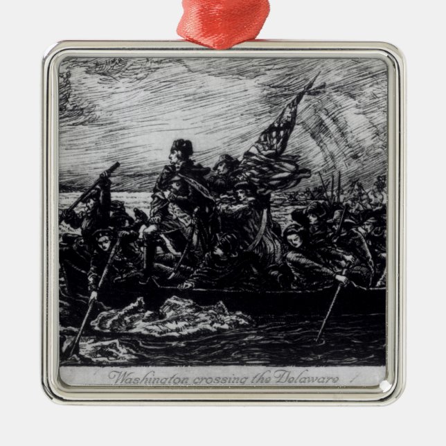 Washington Crossing the Delaware Metal Tree Decoration (Front)