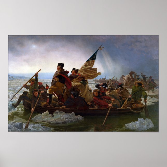 Washington Crossing the Delaware Painting Poster (Front)