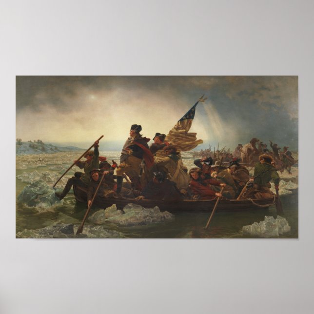 Washington Crossing the Delaware Painting Poster (Front)