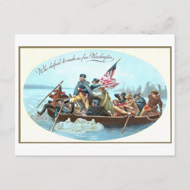 Washington Crossing the Delaware Postcard (Front)