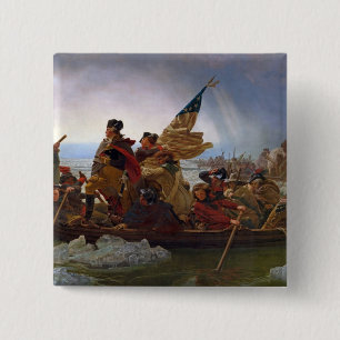 Washington Crossing the Delaware River 15 Cm Square Badge
