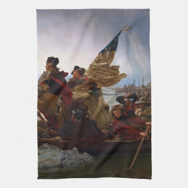 Washington Crossing the Delaware Tea Towel (Vertical)