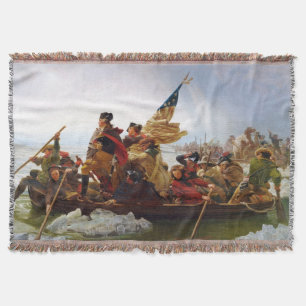 Washington Crossing the Delaware Throw Blanket