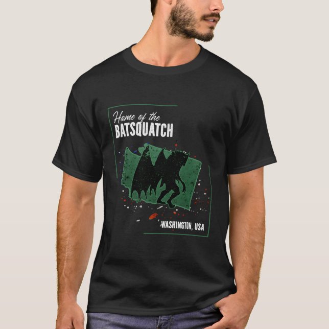 Washington Cryptids Home Of The Batsquatch T-Shirt (Front)