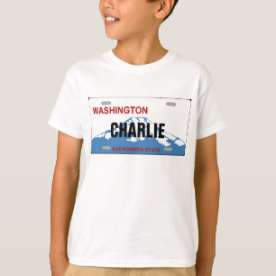 Washington custom license plate Tshirt