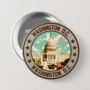 Washington D.C.                                    7.5 Cm Round Badge